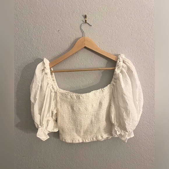 Jens Pirate booty, off the shoulder crop top, white, brand new, size small. - Picture 4 of 4
